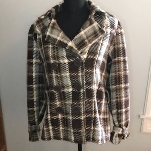Cute plaid pea coat from Studio Y
